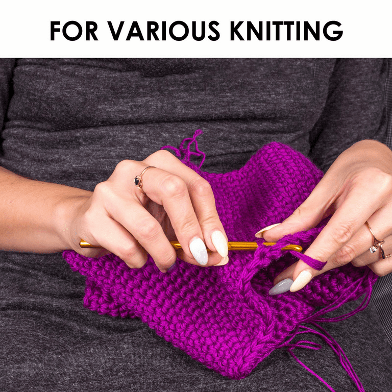  9 Pcs Gradient Color Crochet, Crochet Hooks Crochet Hook Set  Knitting Needles Stitches with Colourful Soft Handle