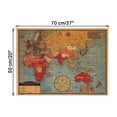 thumbnail image 3 of Miangastore World Map Wall Sticker Multi Color Decorative 1Set 27.6x19.7in, 3 of 5