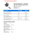 thumbnail image 2 of Power Steering Pump 1 - Compatible with 1996 - 2005 Ford Taurus 3.0L V6 1997 1998 1999 2000 2001 2002 2003 2004, 2 of 2