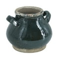 thumbnail image 3 of A&B Home Dark Green Tapering Rustic Terracotta Vase 7.9" x 7.9" x 6.7", 3 of 5