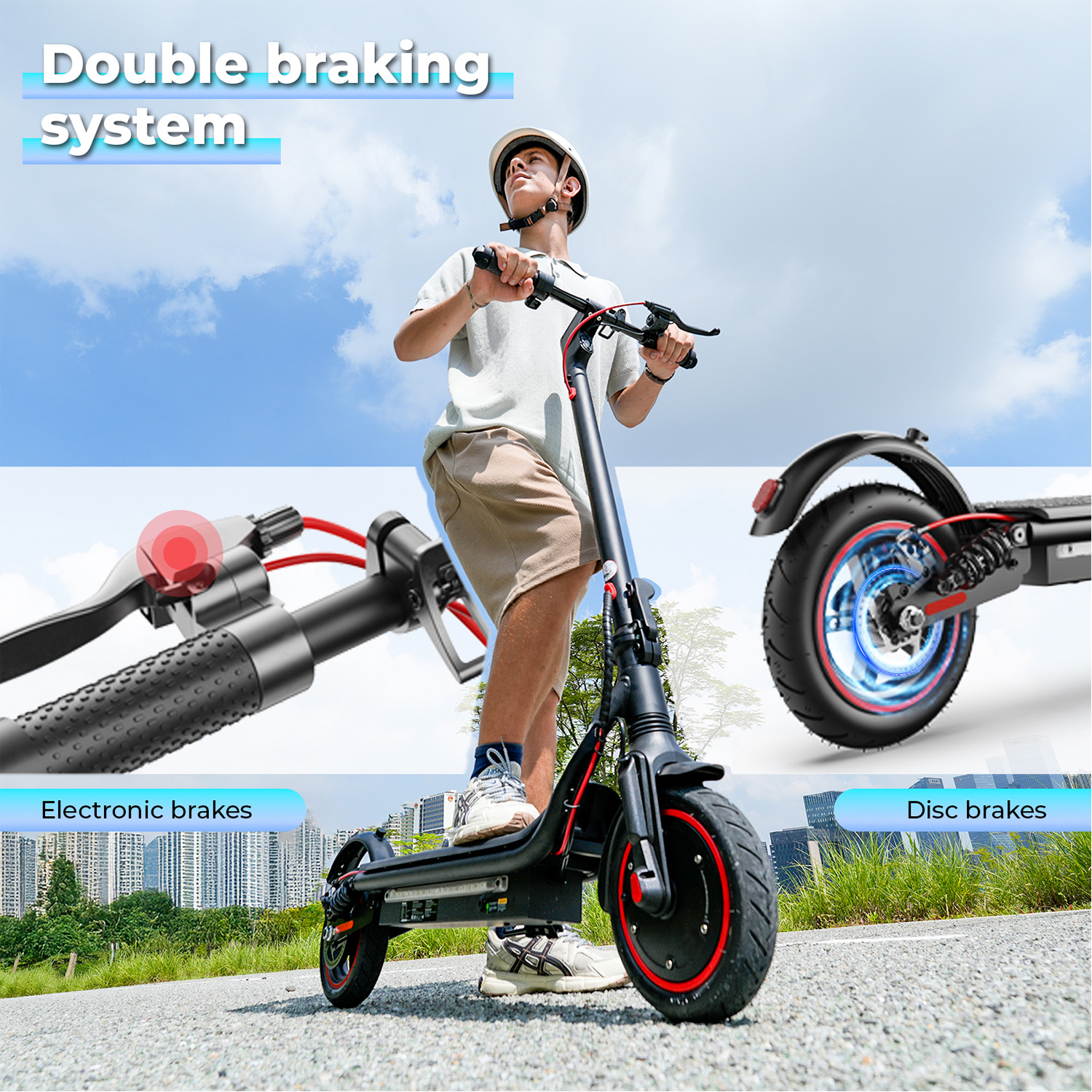 LiteFive LF7 500W Electric Scooter for Adult, Up to 22 Mph & 23 Miles Range Commuting E Scooter with Turn Signal, Dual Spring Damping, APP Control