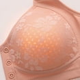 thumbnail image 5 of Arlun Full Coverage Lifting Front Closure Bras For Older Womens No Underwire Unpadding Thin Comfortable Breathable Bralettes Plus Size Jacquard Front Button Bras Pink 40, 5 of 7