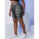 thumbnail image 1 of Talla grande 3D Destruido Jean Imprimir Jeggings cortos Rosegal Leggings de talla grande, 1 of 5