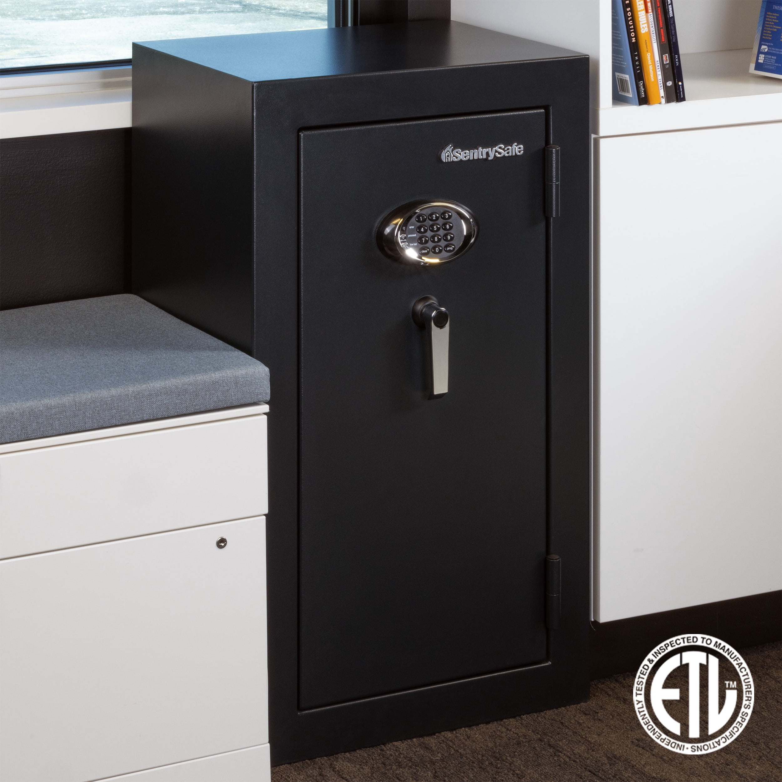 SentrySafe EF4738E Extra Large Fire/Water Resistant Safe with Digital Keypad, 4.7 Cu-Ft., Black
