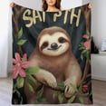 thumbnail image 3 of ARISTURING  Sloth Blanket Gifts for Kids Adults Sloths Lovers Lightweight  Sloth Throw Blanket, 3 of 6