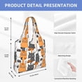 thumbnail image 2 of Xecao's Funny Cats Canvas Tote Bag is a versatile choice for women, serving as a stylish beach bag, shopping bag,and reusable grocery bag., 2 of 5