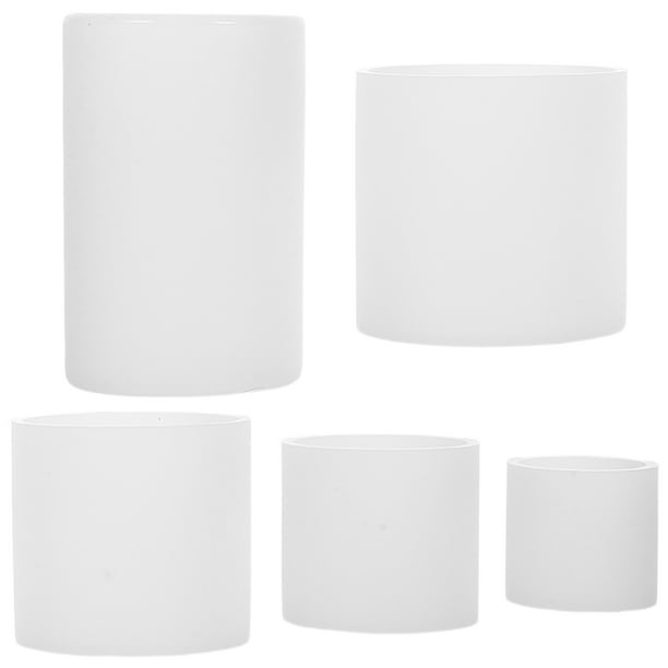 GOOHOCHY 5 moldes de silicona para velas: moldes de silicona para hacer velas - Kit de moldes cilíndricos de resina epoxi de varios tamaños para candelabros