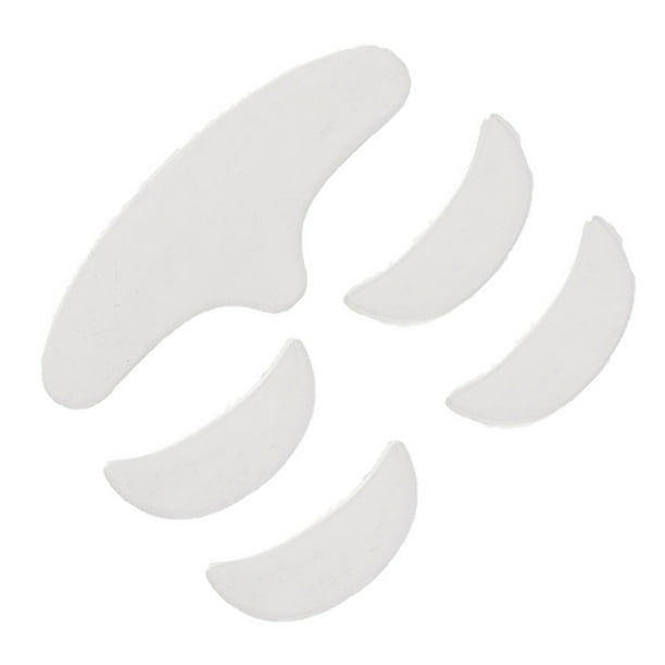 Parche de Silicona Antiarrugas de 5 Piezas para Cara, Ojos y Frente, Reutilizable, Lavable, Agradable para la Piel y Seguro, Efecto Calmante y Reafirmante con Diseño Compacto