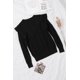 thumbnail image 4 of ABPHQTO Jersey De Mujer De Punto De Ochos Con Detalle De Volantes En Los Hombros Negro, 4 of 5
