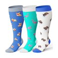 thumbnail image 1 of HAYAN Plus Size Compression Socks for Women Men Wide Calf Extra Large 15-20 mmHg Knee High Sock for Nurses Pregnant Travel, 1 of 1