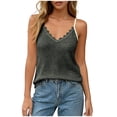 thumbnail image 3 of gbyLJF V Neck Tank Tops for Women Tank Tops for Woman High Neck Tank Tops for Women Women Shirts Summer, 3 of 8