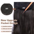 viviaBella Long Water Wave Ponytail Extension Magic Paste Heat