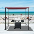 thumbnail image 5 of COBANA Grill Gazebo 8’by 4.6’ Outdoor Patio BBQ Canopy with Single-Tier Soft Top and Metal Shelves, Red, 5 of 8