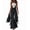 Black, variant on Women'S Casual Solid Color Fringe Faux Suede Adjustable Strap Wide Leg Jumpsuit Romper Deep Red S