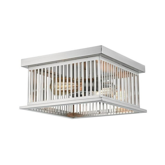 2 Light Flush Mount in Industrial Style 12 inches Wide By 6.13 inches High Bailey Street Home 372-Bel-2750510