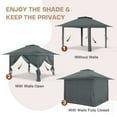thumbnail image 5 of EAGLE PEAK 13x13 Pop up Outdoor Canopy Tent Instant Folding Shelter with 4 Privacy Curtains,Gray, 5 of 10
