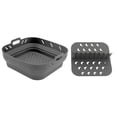 thumbnail image 2 of YAOMOBB Accessoire de Friteuse en Silicone de Qualité Alimentaire Panier de Friteuse Réutilisable Pliable avec Répartition Uniforme de la Chaleur et Tapis de Séparation en Silicone, 2 of 7