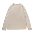 thumbnail image 4 of IWRICH Women's Sweatshirts Casual Cored Pullover Tops Oversized Long Sleeve Crewneck Shirts Beige XL, 4 of 5