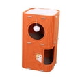 thumbnail image 4 of Casa de escalada de fieltro para gatos, árbol de escalada portátil, suministros para mascotas, túnel de actividades, estable, para dormir, rascar, 2 capas de naranja, 4 of 10