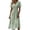 Light Green, variant on Summer Dresses for Women 2026 Short Sleeve Wrap V-Neck Modest Dresses Elastic High Waist A-Line Casual Party Work Dress