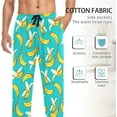 thumbnail image 4 of HPINK-T Banana Men's Cotton Pajama Pants Soft Comfy Sleep & Lounge Pants Pjs Bottoms with Pockets, 4 of 7