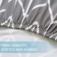 thumbnail image 4 of Chair Covers Set of 4,Stretch Dining Chair Protective Printed Slipcovers,Elastic Removable Washable Chair Protector Seat Covers for Dining Room Banquet Party Home Decor(Grey,Pack of 4), 4 of 5