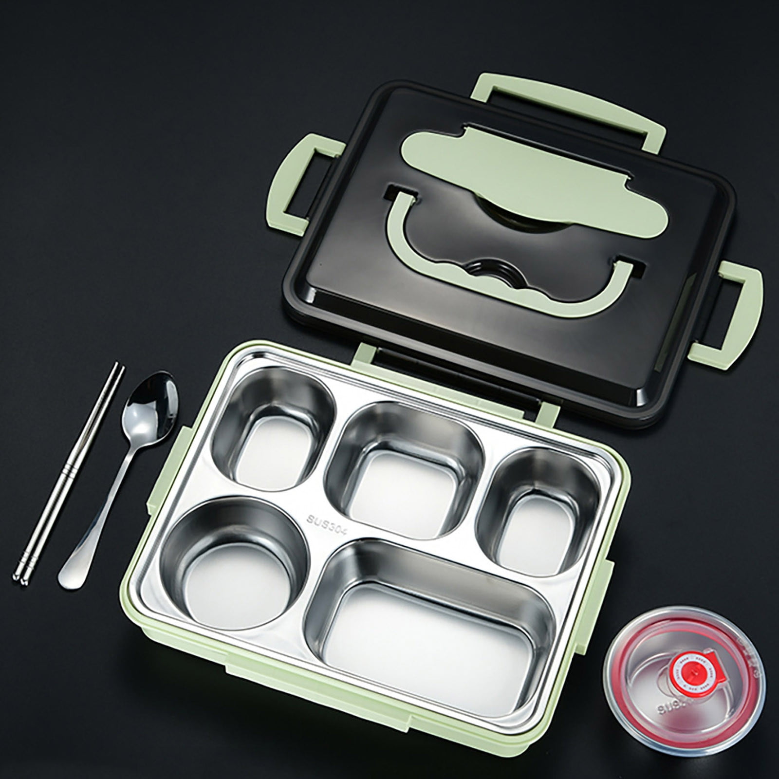 Wovilon Thermal Insulation Bento Box Tableware Set Portable Lunch Box Lunch Box