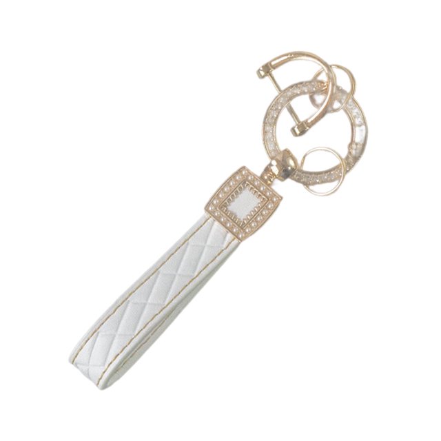 Qarigey para adultos, llavero con diamantes de imitación, bolso de hombro, decoración colgante, llavero de cristal, adorno de fiesta, Ropa, zapatos y accesorios Miscelánea Oro Cristal Blanco