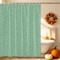 thumbnail image 3 of Grass Green Shower Curtain, Waterproof Shower Curtains for Bathroom, Rustic Farmhouse Solid Color Washable Fabric Bathtub Curtain Set Bath Decor with 12 Hooks Long 72"x84", 3 of 8