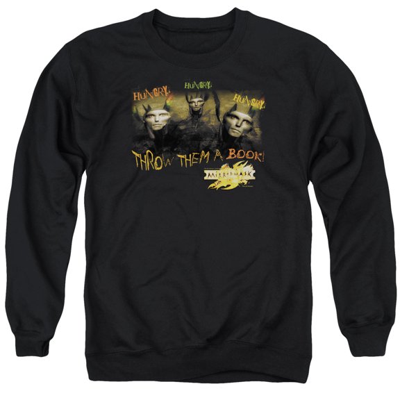 Mirrormask Hungry Adult Crewneck Sweatshirt Black