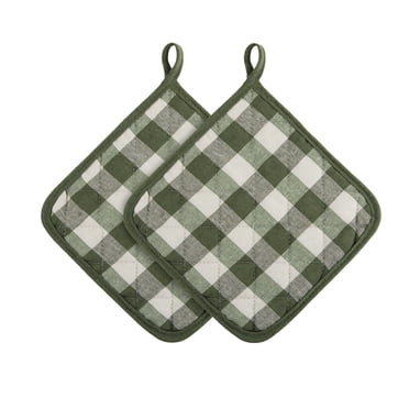 Kate Aurora Buffalo Plaid Oven Mitts – 2-Pack – Country Farmhouse Checkered