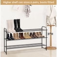 thumbnail image 4 of Organizador metálico largo de 3 niveles para zapatos Keetdy, para 24 pares, 4 of 6