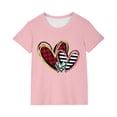 thumbnail image 2 of Geire T-Shirt à Manches Courtes Imprimé Cœur Col Rond pour Filles et Garçons de 3 à 14 Ans, 2 of 4
