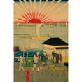 thumbnail image 3 of Hiroshige, Utagawa 17x24 Black Modern Framed Museum Art Print Titled - Famous places in Tokyo: real view of Takanawa #2 Featuring the Rising Sun., 3 of 5
