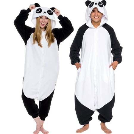FUNZIEZ! - Panda Adult Unisex Novelty Union Suit Costume for Halloween - Large