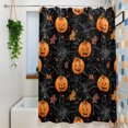 thumbnail image 4 of Shower Curtains for Bathroom-36"x72",Halloween Scary Pumpkins Waterproof Bath Curtain Grommet Shower Curtain Set with Hooks,, 4 of 9