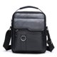 thumbnail image 2 of Bolso mensajero de cuero para hombre con correa al hombro - Bolso portátil de gran capacidad con múltiples compartimentos para trabajo, viajes y uso diario, 2 of 2