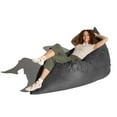 thumbnail image 3 of Jaxx Pillow Saxx 5.5-Foot - Huge Bean Bag Floor Pillow and Lounger, Black, 3 of 3