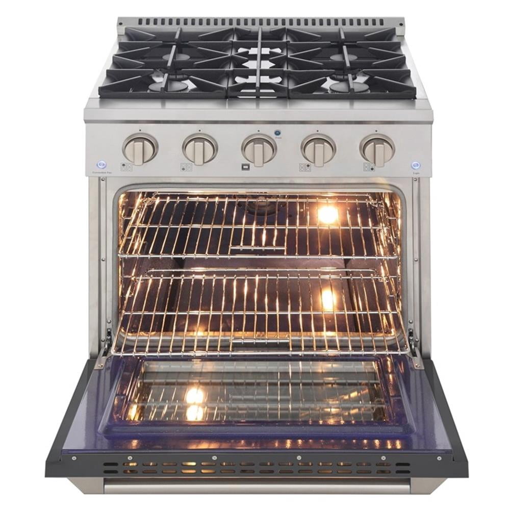 Pemberly Row 30" 4.2 cu. ft. Propane Gas Range w/ Convection Oven in Cement Gray