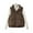 Coffee, variant on Women's Plus Size Padded Jacket Vest Stand-up Collar Sleeveless Gilet Womens Fall Winter Thin Coat Button Warm Jackets Coat with Pockets