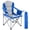 Blue Gray, variant on Extra-large Portable Folding Camping Chair, with Thick Soft Seat, Equipped with A Cup Holder, Storage Bag and Insulation Bag, Suitable for Outdoor Fishing and Camping.