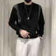 thumbnail image 2 of Suéter de cuello redondo para hombre, ropa popular coreana, suéteres de punto para hombres, jerséis de estilo urbano, prendas de punto holgadas, 2 of 5