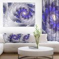 thumbnail image 1 of Fractal Flower Grey Blue Digital Art - Floral Canvas Art Print, 1 of 3