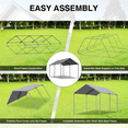 thumbnail image 2 of Grezjxc 10x20 ft Metal Carport Car Canopy Portable Car Tent Garage, Gray, 2 of 8