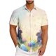 thumbnail image 1 of Blusa y camisa de manga corta con cuello vuelto para hombre, blusa informal de moda con cuello vuelto, blusa estampada de manga corta con botones, blusa de poliéster para hombre, 1 of 5