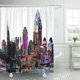 thumbnail image 1 of Cortina de Ducha ABPHQTO Ohio Cincinnati Graffiti Edificios Arquitectura Skyline 150x180 cm, 1 of 1