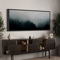 thumbnail image 3 of Large Framed Canvas Print Moody Foggy Landscape Painting with Black and Gray TonesWall Art Decorative Ready to Hang Painting for Living room Bedroom 60x30 inches Black Frame, 3 of 9