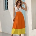 thumbnail image 5 of Candy Corn Pattern Sleeveless Dress Summer Women Clothes Dress for Pregnant Women Dresses, 5 of 9