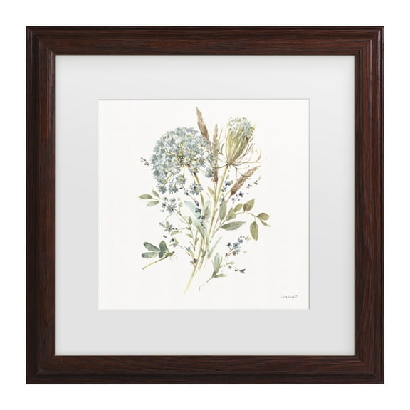 Lisa Audit 'Bohemian Blue 05 on white' Matted Framed Art