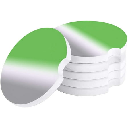 

FMSHPON Green Gray Gradient Style Set of 2 Car Coaster for Drinks Absorbent Ceramic Stone Coasters Cup Mat with Cork Base for Home Kitchen Room Coffee Table Bar Decor